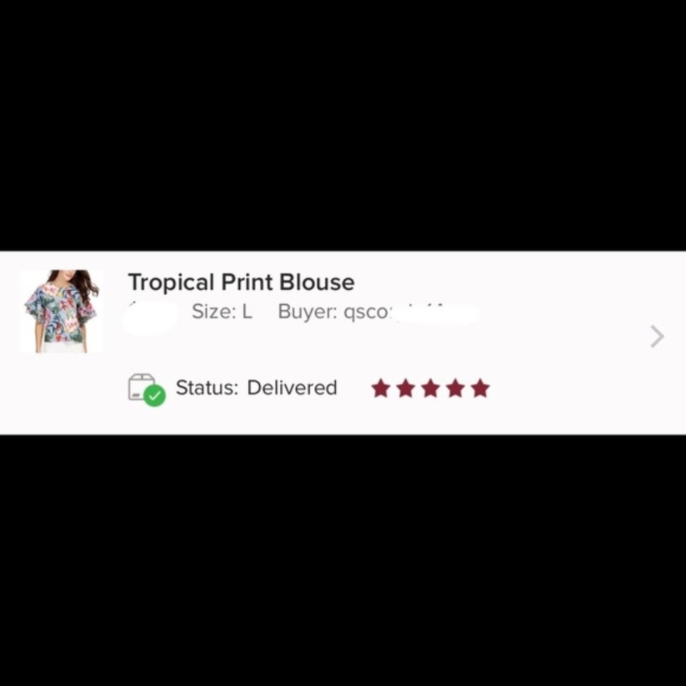 Tropical Print Blouse - Picture 7 of 7